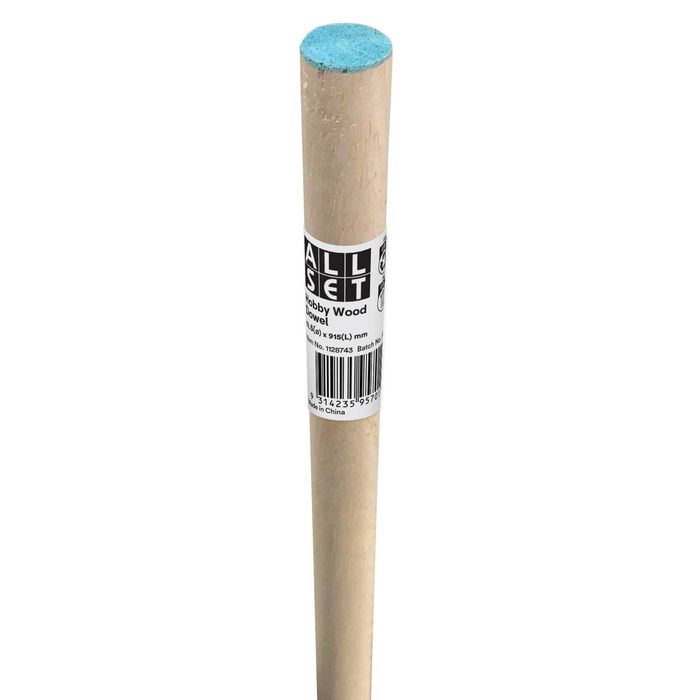 All Set 915 x 12.5 x 12.5mm Blue Dowel Hobby Wood