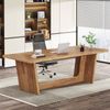OAKORY 180cm Executive Wood Desk with Wide Surface and Scratch-Resistant Finish Brown