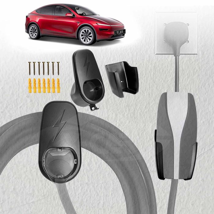 Charger Holder for Tesla Model Y L 6-Seat 2026-Onwards Charging Cable Wall Mount Organiser