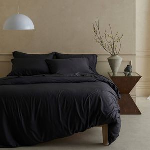 Bedding Co. Organic Bamboo Quilt Cover Set 350TC Charcoal King