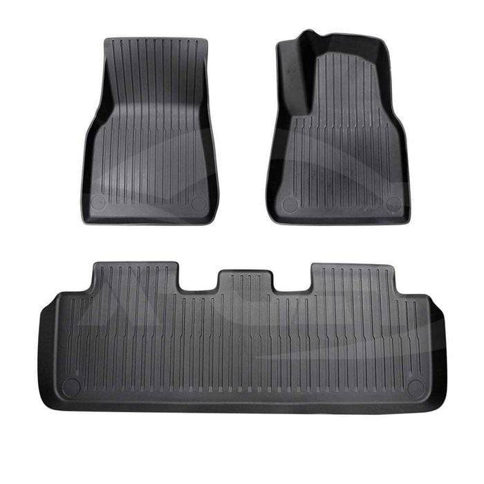 3D Heavy Duty All Weather Car Mat Floor Liner Complete Set Front Rear for Tesla Model Y 2022-2025