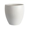 Tuscan Path 37 x 37cm White Harper Egg Fibreglass Pot