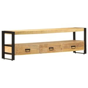 vidaXL Solid Mango Wood TV Cabinet Media Entertainment Center Storage Unit