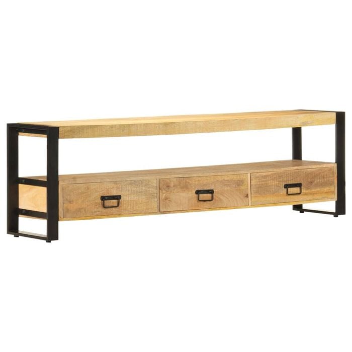 vidaXL Solid Mango Wood TV Cabinet Media Entertainment Center Storage Unit