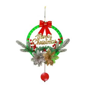 Lifebay LED Christmas Garland with Wreath & Sign