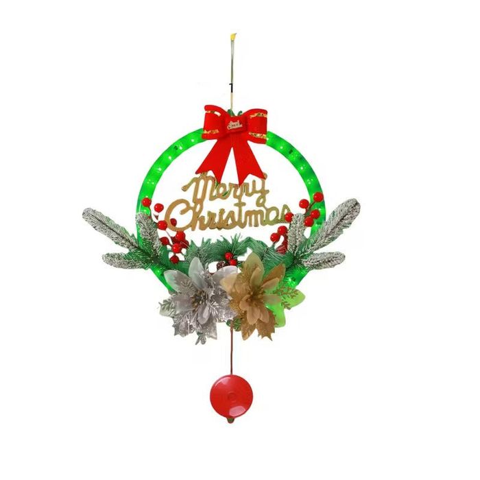 Lifebay LED Christmas Garland with Wreath & Sign