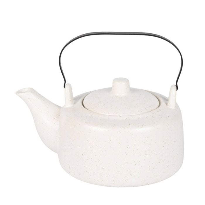 NF Living Infusio 1200ml Teapot Stoneware Modern Design Kitchenware White