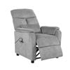 Oikiture Recliner Chair Adjustable Fabric Lounge Sofa Armchair Polyester Grey