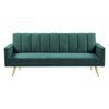 Levede 3-Seater Convertible Velvet Sofa Bed 197CM Green