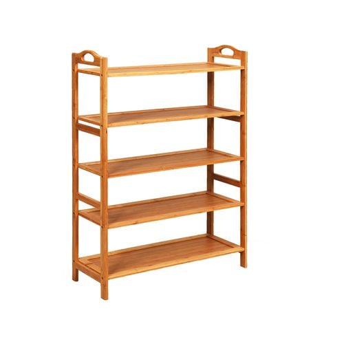 Costway 5 Tier Bamboo Shoe Rack Shoe Storage Organizer Free Standing Shelf Cabinet Bunnings Australia