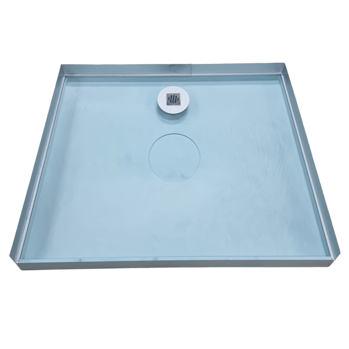 Wet Area Solutions 1000 x 1000mm Centre Outlet Shower Tile Over Tray