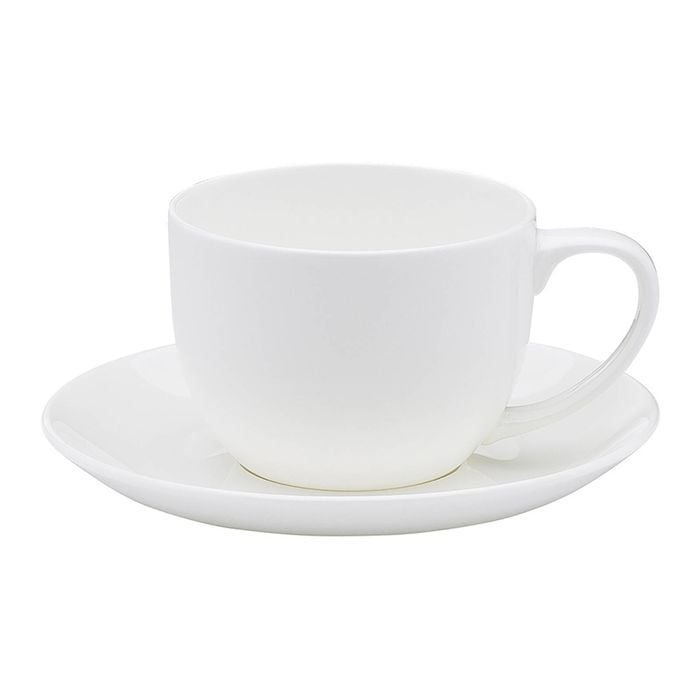 Ecology 275ml Canvas Teacup & Saucer Coffee Cup Tableware - White