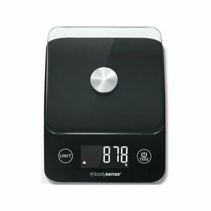 BodySense by Propert Glass Top Digital Kitchen Scale 5kg Black