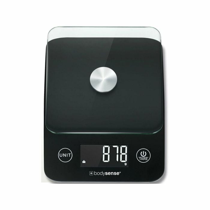 BodySense by Propert Glass Top Digital Kitchen Scale 5kg Black