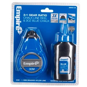 Empire 3:1 Gear Ratio ABS Chalk Reel With 3oz Blue Chalk
