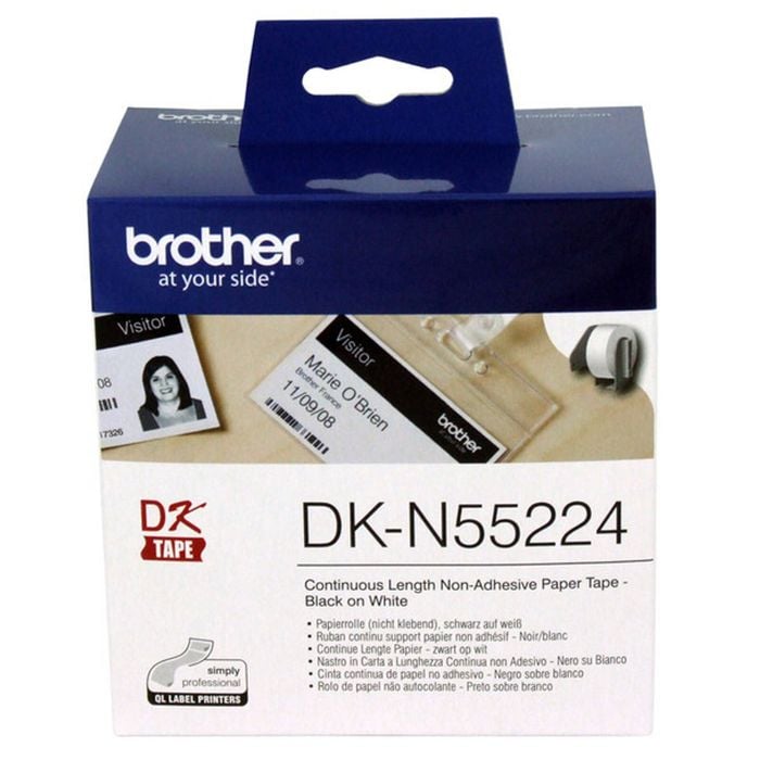 Brother Continuous Paper Rolls - 54mm x 30.84mm White Thermal Printing for Labeling