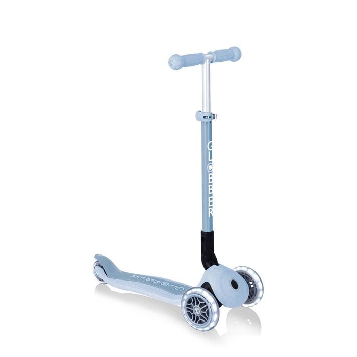 Globber PRIMO ECOLOGIC Foldable Scooter with Lights - Blueberry