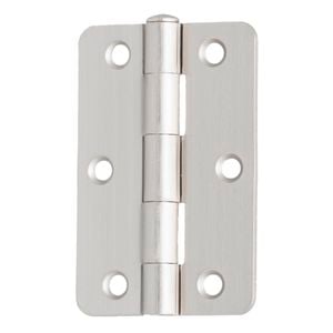 Miles Nelson 90 x 60mm Satin Nickel Loose Pin Butt Rad Edge Hinge