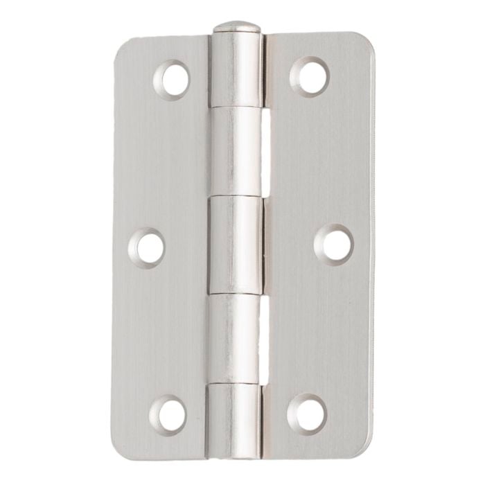 Miles Nelson 90 x 60mm Satin Nickel Loose Pin Butt Rad Edge Hinge