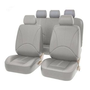 Catzon Car Seat Cover Full Set Anti-slip Breathable Leather-grey