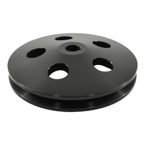 Black Aluminium GM Power Steering Pump Pulley Saginaw Keyway Style
