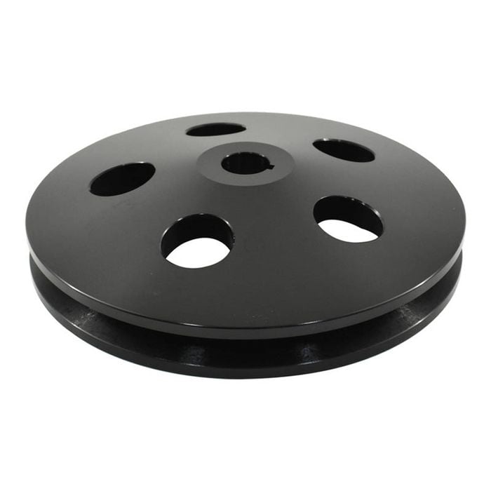 Black Aluminium GM Power Steering Pump Pulley Saginaw Keyway Style