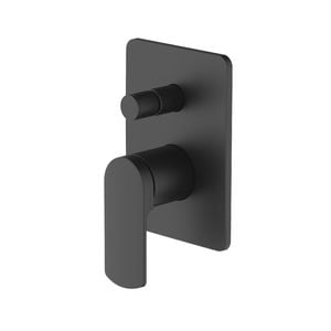 Greens Matte Black Avalon Diverter Shower Mixer - Suits Main Pressure Only - Matte Black