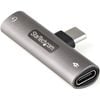 Startech.com Usb C Audio & Charge Adapter, Usb-c Audio Adapter With 3.5mm Headset Jack And Usb Type-c Pd Charging
