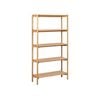 Modern Home Braidwood Shelving Unit 86cm(W)x30cm(D)x160cm(H)- Natural Oak