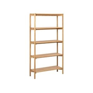 Modern Home Braidwood Shelving Unit 86cm(W)x30cm(D)x160cm(H)- Natural Oak