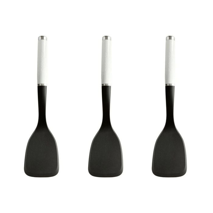 3PK KitchenAid Nylon Short Turner Utensil 30.5cm - White