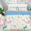 3D Rainbow Horse 072 Bedding Set Pillowcases Quilt Duvet Cover Set Queen King