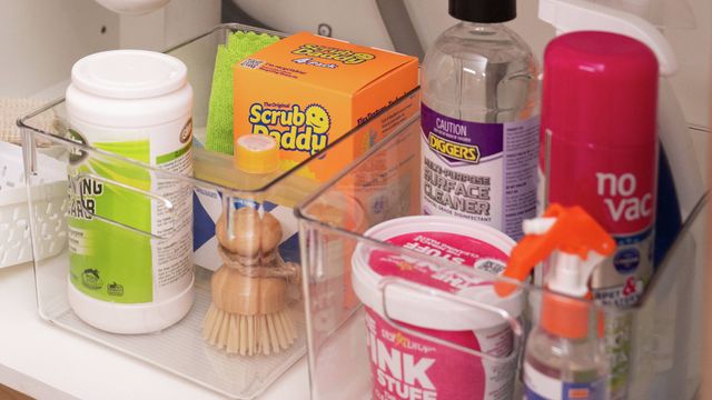 Store cleaning products securely
