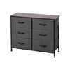 Sherwood Luna 6 Chest Of Drawers Lowboy Dresser Storage Wooden Desk Charcoal