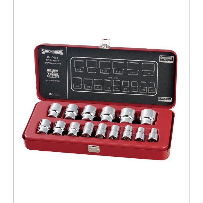 Sidchrome 1/2" Drive AF Socket Set - 15 Piece