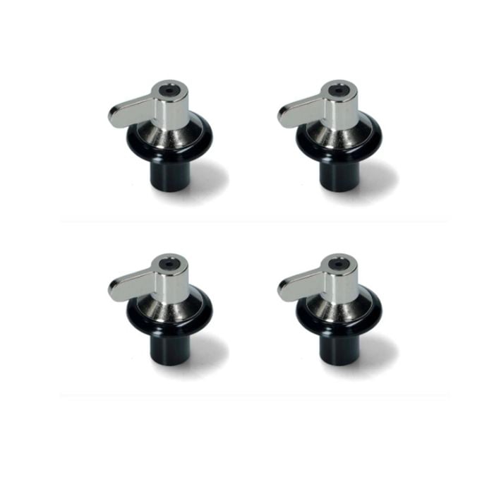 X4 Genuine Gas Cooktop Control Knobs Assembly - Stainless Steel 694975927assy, Suits Smeg
