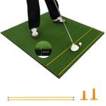 Costway 1.2×1.5m Golf Hitting Practice Mat Artificial Turf Lawn Grass Green