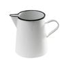 Urban Style Enamelware 1L Pitcher w/ Black Rim - Premium White