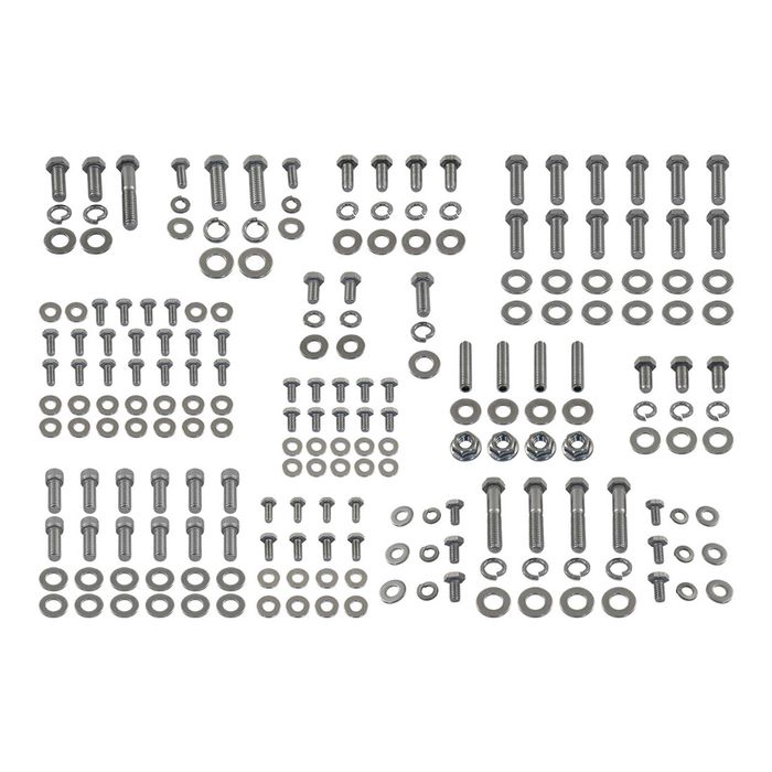 Engine Bolt Kit Stainless Steel Small Block Chev 283 327 350 383 400 Long Water Pump
