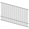 ProtectorAl 1201-2400W x 1500H Palladium Silver Flat Top Pool Fence Panel Raked Up to 15º