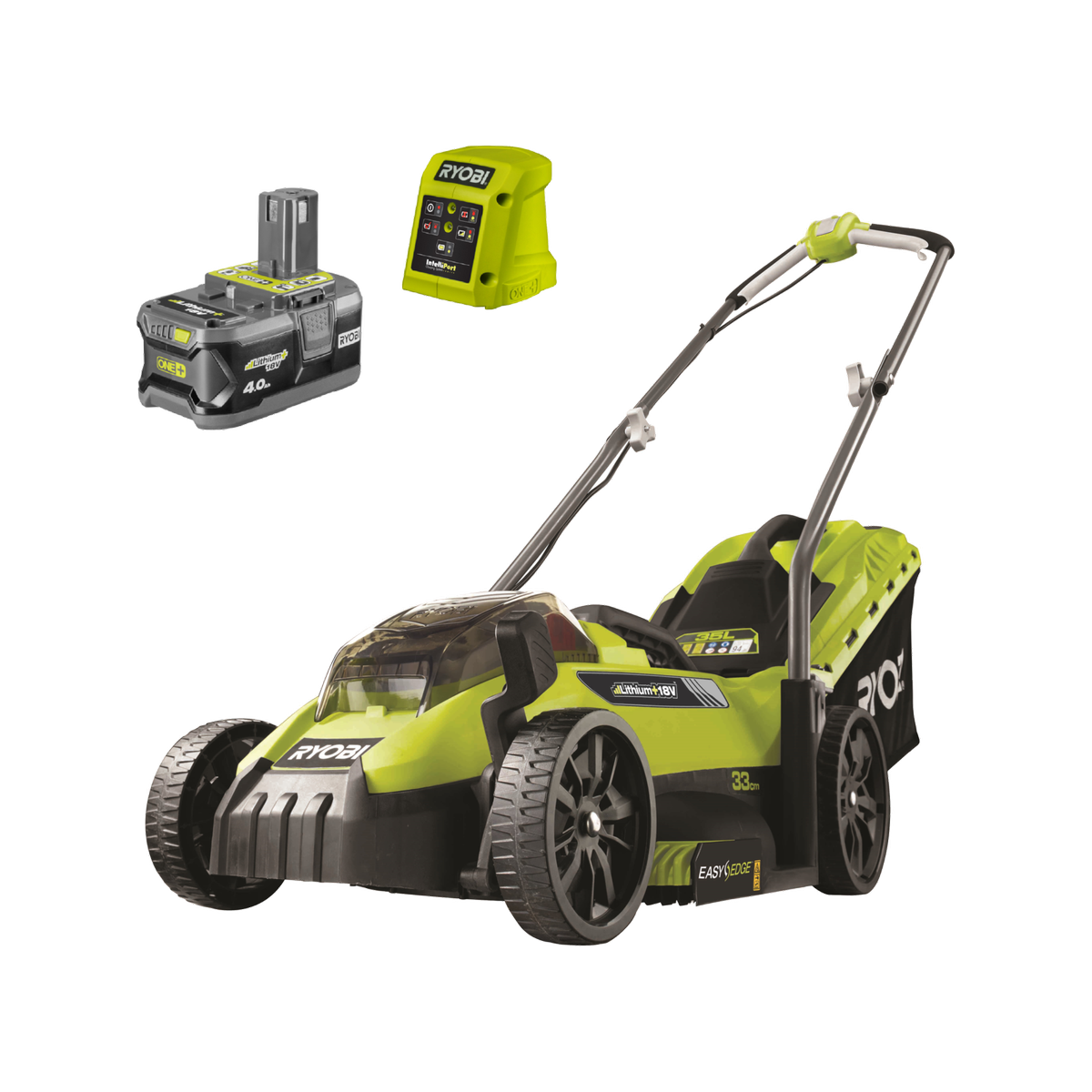 Ryobi One 18V 4.0Ah 33cm Cordless Lawn Mower Kit Bunnings New Zealand
