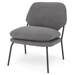 Costway Leisure Accent Chair Modern Metal Frame Lounge Chair