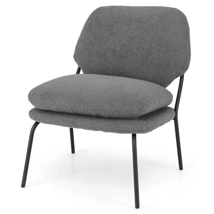 Costway Leisure Accent Chair Modern Metal Frame Lounge Chair