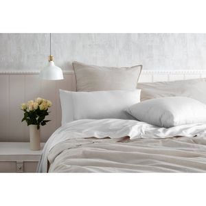 Kas Australia 500 TC Egyptian Cotton Sheet Set Sateen White Queen