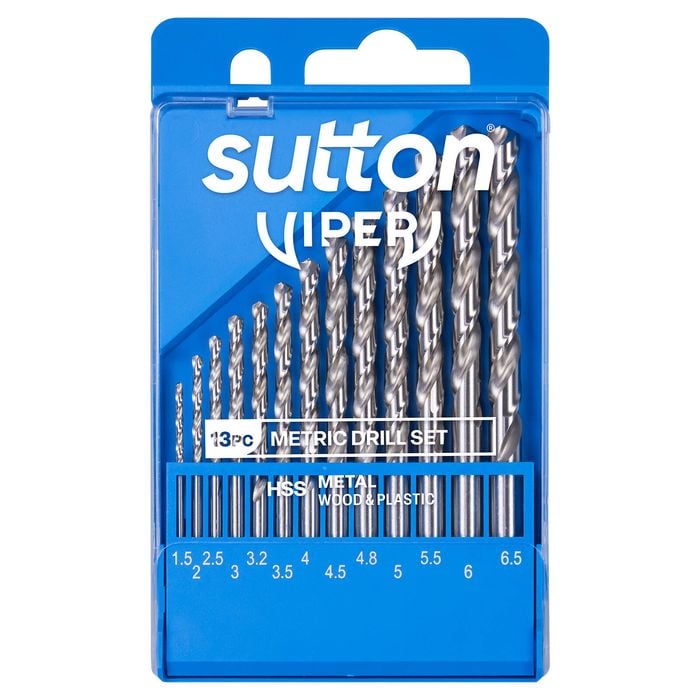 Sutton Tools 13 Piece Viper Metric Drill Bit Set