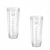 Provecta 2 Pack 32oz Replacement Cups for Nutri Ninja Auto iQ Bullet Blender