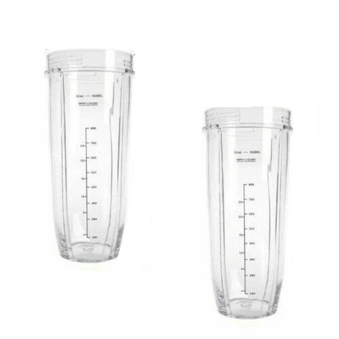Provecta 2 Pack 32oz Replacement Cups for Nutri Ninja Auto iQ Bullet Blender
