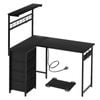 Levede L Shaped Gaming Desk with Drawers - Black