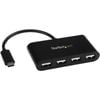 Startech.com Usb Hub - Usb Type C - External - Black - 4 Total Usb Port(s) - 4 Usb 2.0 Port(s) - Mac, Pc, Linux