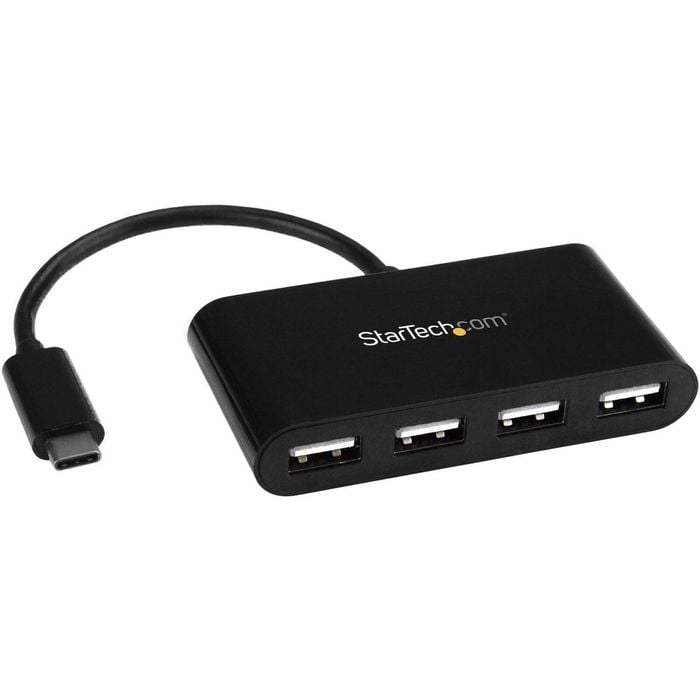 Startech.com Usb Hub - Usb Type C - External - Black - 4 Total Usb Port(s) - 4 Usb 2.0 Port(s) - Mac, Pc, Linux